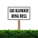 Ring Bell English_Afrikaans Business Sign