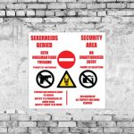 Security Area No Entry Sign