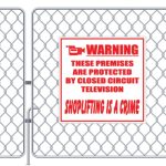 Shoplifting Crime CCTV Sign