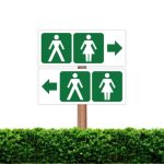 Toilets Arrow Sign