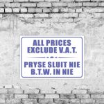 VAT Excluded Sign