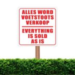 Voetstoots Sign