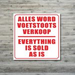 Voetstoots Sign