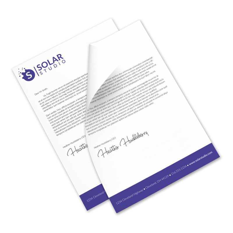 Custom printed Letterheads (3) Custom printed Letterheads
