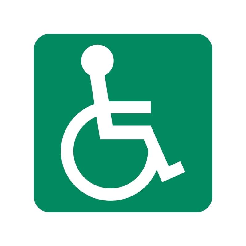 ALLOCATED TO OR ACCESSIBLE TO WHEELCHAIR SAFETY SIGN (GA22) Allocated To Or Accessible To Wheelchair Safety Sign