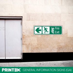 ARROW LEFT, RUNNING MAN LEFT WITH FIRE EXIT SAFETY SIGN (IN44 L)