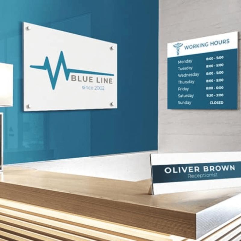 Aluminium Wall Mounted Signs