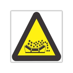Beware Of Material Falling From Moving Conveyor Belt safety signs (WW21)