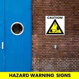 Caution Sharp blade safety sign (HW34)