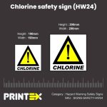 Chlorine safety sign (HW24)