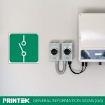 Electric Isolator Switch Safety Sign (GA16)