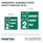 EMERGENCY ASSEMBLY POINT SAFETY SIGN (GA 26.2)