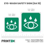 Eye-Wash Safety Sign (GA19)