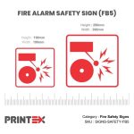 FIRE ALARM SAFETY SIGN (FB5)