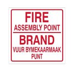 FIRE ASSEMBLY POINT - 2 LANGUAGES SAFETY SIGN (M075)