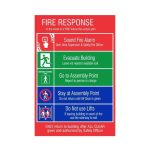 FIRE RESPONSE INSTRUCTIONS SAFETY SIGN (FR1)