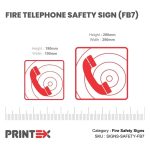 FIRE TELEPHONE SAFETY SIGN (FB7)