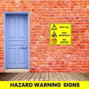 Hot oil, Hot Surface, No Water safety sign (HW27)