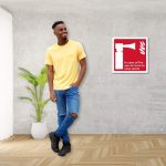 IN CASE OF FIRE USE AIR HORN TO RAISE ALARM SAFETY SIGN (FA13)