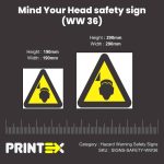 Mind Your Head Safety Sign (WW36)