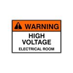 Warning High Voltage Electrical Room Safety Sign (WARN5)