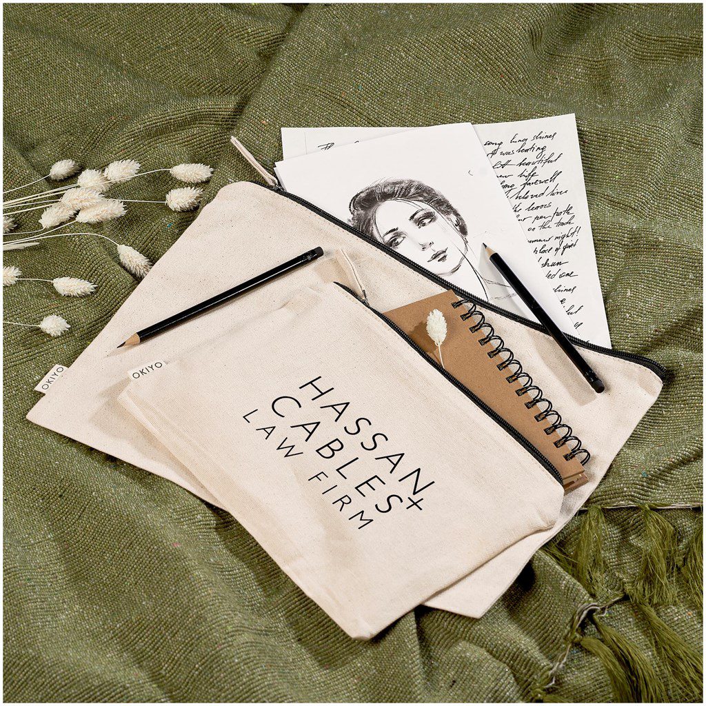 Okiyo Midori Cotton A4 Document Pouch Lifestyle Image