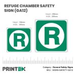 Refuge Chamber Safety Sign (GA12)