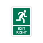 RUNNING MAN (RIGHT), EXIT RIGHT SAFETY SIGN (GA 4A)