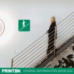 Stairs Going Down (Left) Safety Sign (GA17)