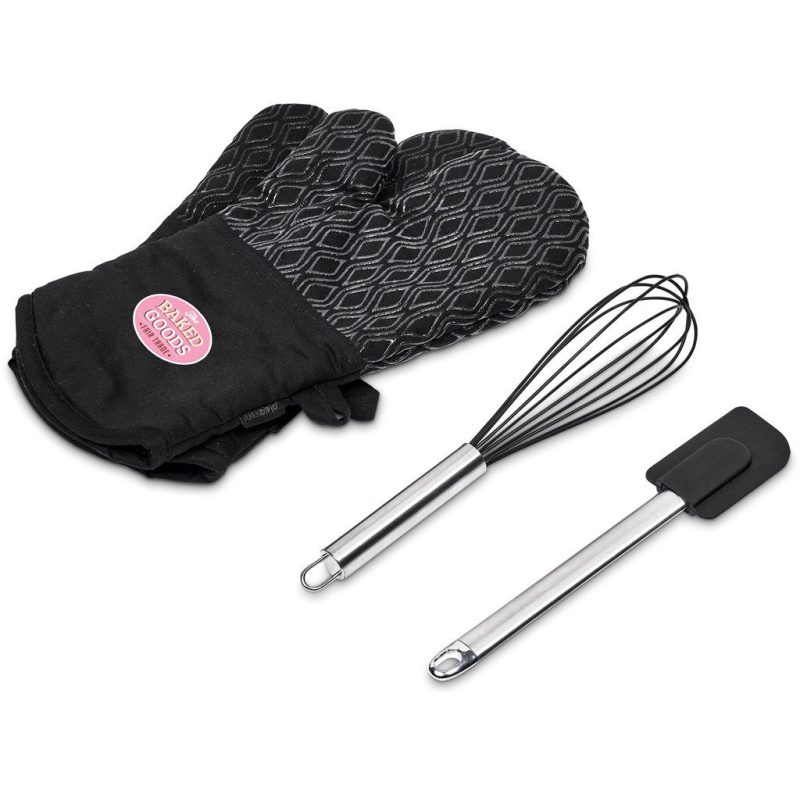 Serendipio Pastry Chef Baking Gift Set - Pair - Black