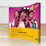 Curved Media Wall printing