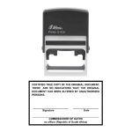 Shiny S-829 Ready Made Stamp Commissioner of Oaths