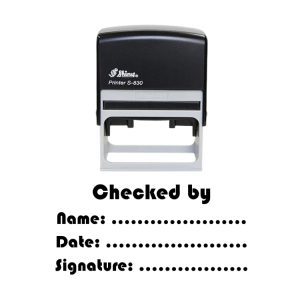 Shiny S-830 Ready Made Stamp Checked By