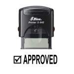 Shiny S-842 Ready Made Dater Stamp Approved Check