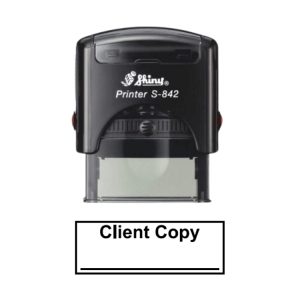 Shiny S-842 Ready Made Dater Stamp Client Copy