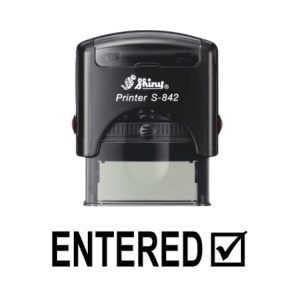 Shiny S-842 Ready Made Dater Stamp Entered