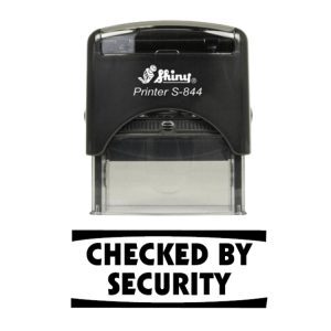 Shiny S-844 Ready Made Stamp Checked By Security
