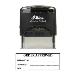 Shiny S-844 Ready Made Stamp Order Approved Block