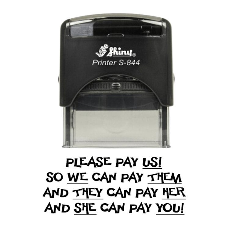 Shiny S-844 Ready made Stamp Please Pay Us Shiny S-844 Ready Made Stamp Please Pay Us