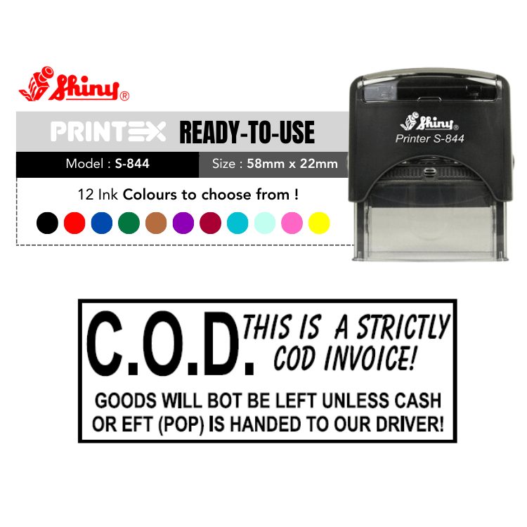 Specifications Shiny S-844 Ready made Stamp C.O.D