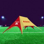 Double pole Star Shade Tent at sports event