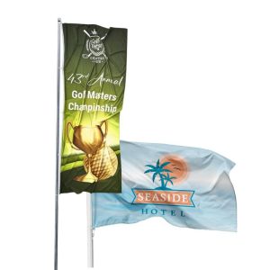 custom printed corporate pole flags