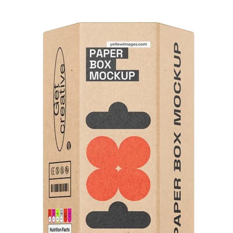 Kraft Hex Box Printing