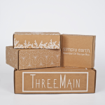 White printed kraft bioxes