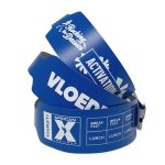 Blue Vinyl Wideface Wristbands