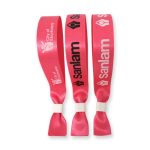 Pink Fabric Wristbands