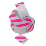 Pink Striped Tyvek Wristbands Plain