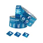 Turquoise Tear Off Tab Wristbands
