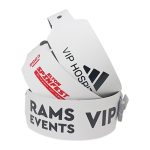 White Vinyl Wideface Wristbands