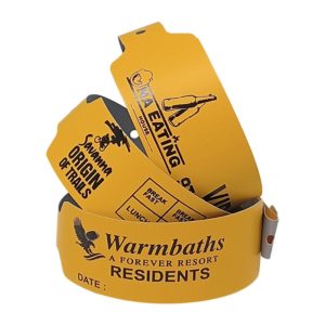 Yellow Vinyl Wideface Wristbands